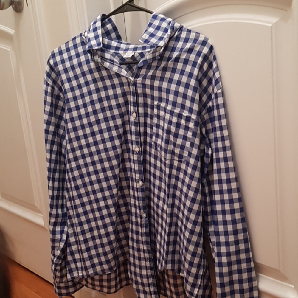 Relaxed Gingham tie-hem shirt